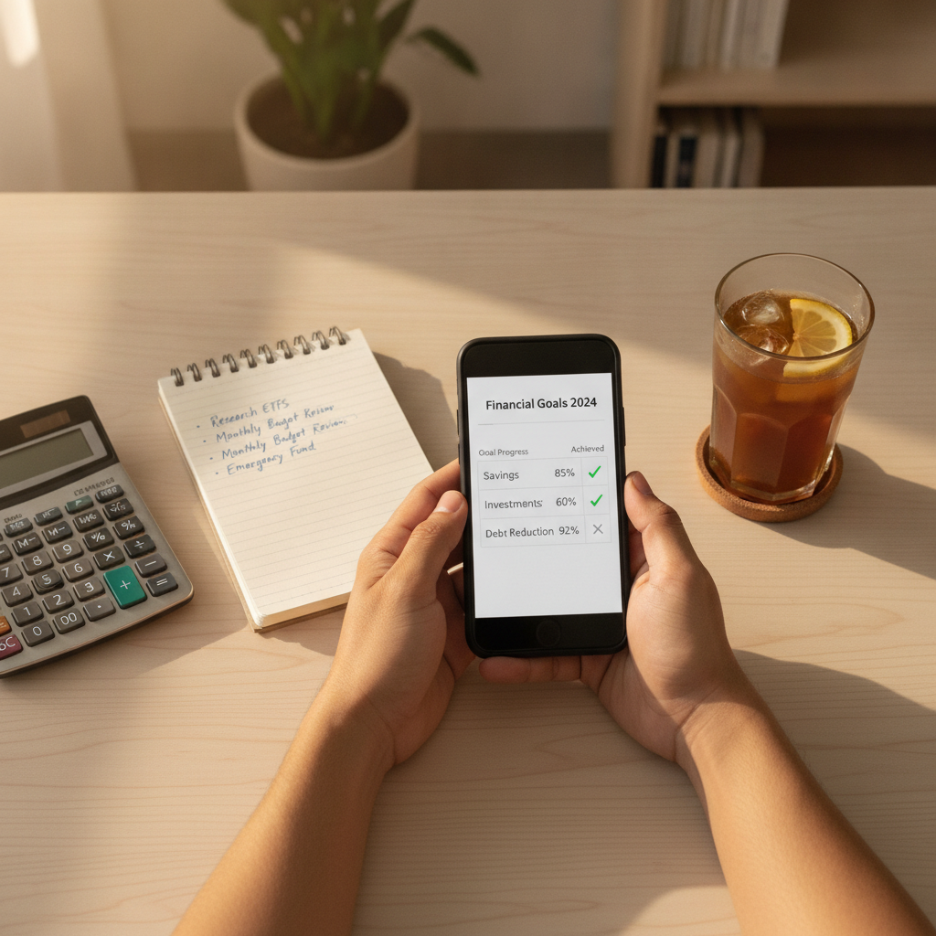 Person comparing casino bonus offers on mobile phone with calculator and notes